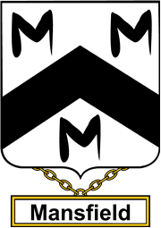English Coat of Arms Shield Badge for Mansfield or Mansel