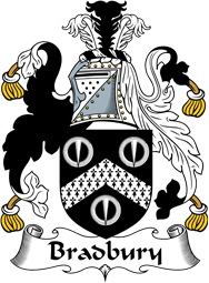 English Coat of Arms for the family Bradbury