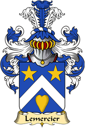 French Family Coat of Arms (v.23) for Lemercier (Mercier le)