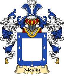 French Family Coat of Arms (v.25) Moulin