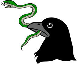 Raven Head Holding Serpent