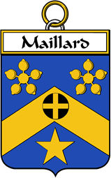 French Coat of Arms Badge for Maillard