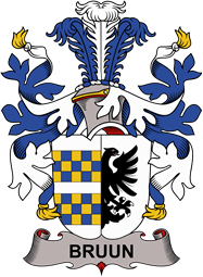 Coat of arms used by the Danish family Bruun