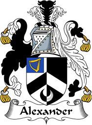 English Coat of Arms for the family Alexander