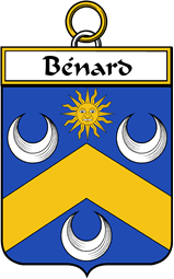 French Coat of Arms Badge for Bénard