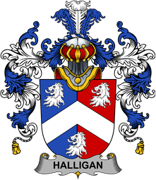 Irish Family Coat of Arms (v.25b) Halligan or O