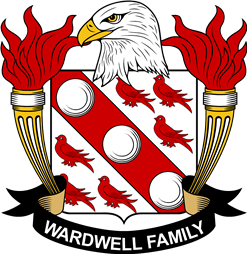 Coat of arms used by the Wardwell family in the United States of America