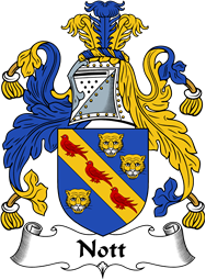 English Coat of Arms for the family Nott