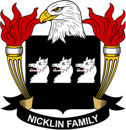 Coat of arms used by the Nicklin family in the United States of America