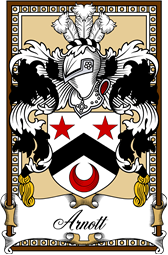 Scottish Coat of Arms Bookplate for Arnott