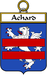 French Coat of Arms Badge for Achard