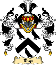 Welsh Family Coat of Arms (v.25) Rhys (AP Sir GRUFFUDD)
