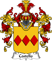 Italian Family Coat of Arms (v.25b) Costello