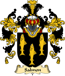 English Family Coat of Arms (v.25) Salmon