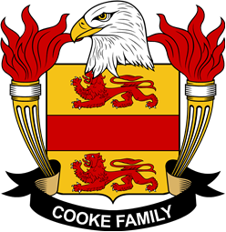 Coat of arms used by the Cooke family in the United States of America