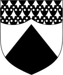 Per Chevron a Chief Double Arched Ermines