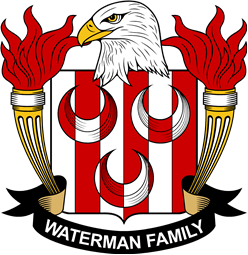 Coat of arms used by the Waterman family in the United States of America