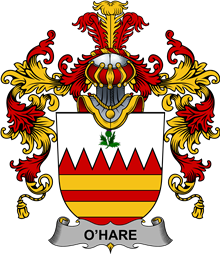 Irish Family Coat of Arms (v.25b) Hare or O