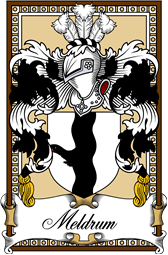 Scottish Coat of Arms Bookplate for Meldrum