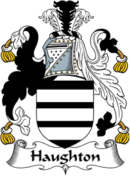 English Coat of Arms for the family Haughton or Houghton
