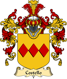 Italian Family Coat of Arms (v.25a) Costello