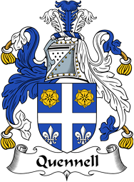 English Coat of Arms for the family Quennell