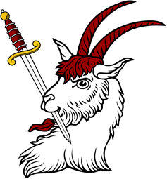 Goat Head Holding Sword