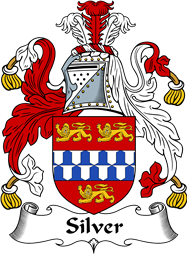 English Coat of Arms for the family Silver