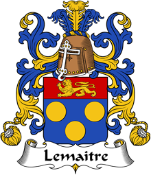 Coat of Arms from France for Lemaitre (Maitre le)