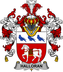 Irish Family Coat of Arms (v.25b) Halloran or O