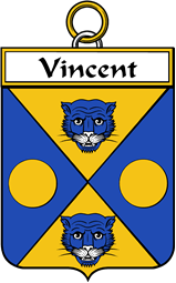 French Coat of Arms Badge for Vincent