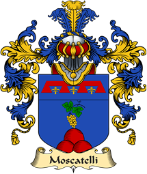 Italian Family Coat of Arms (v.25a) Moscatelli