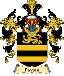 Italian Family Coat of Arms (v.25a) Pavoni
