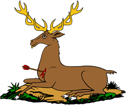 Stag Lodged, Wounded in the Breast by an Arrow, on a Mound