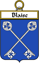 French Coat of Arms Badge for Blaise