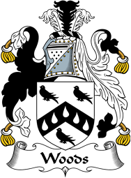 English Coat of Arms for the family Woods