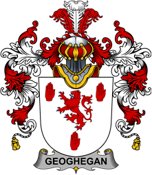 Irish Family Coat of Arms (v.25b) Geoghegan or O