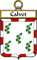 French Coat of Arms Badge for Calvet