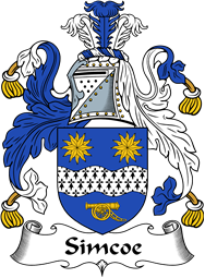 English Coat of Arms for the family Simcoe
