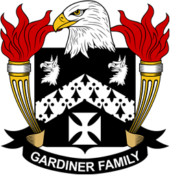 Coat of arms used by the Gardiner family in the United States of America