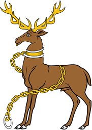 Stag Statant Collared and Chained