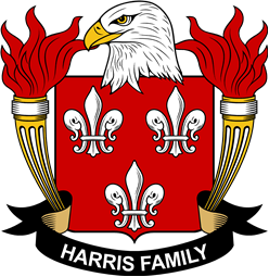 Coat of arms used by the Harris family in the United States of America