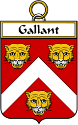 French Coat of Arms Badge for Gallant
