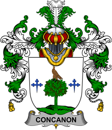 Irish Family Coat of Arms (v.25b) Concanon or O