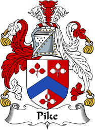 English Coat of Arms for the family Pike