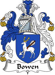English Coat of Arms for the family Bowen (Wales)