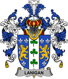 Irish Family Coat of Arms (v.25b) Lanigan or O