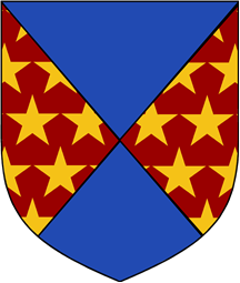 Per Saltire Semee d