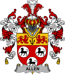 Irish Family Coat of Arms (v.25b) Allen