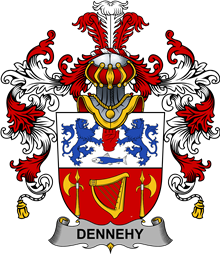 Irish Family Coat of Arms (v.25b) Dennehy or O
